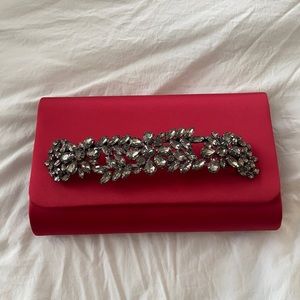 Red fancy clutch